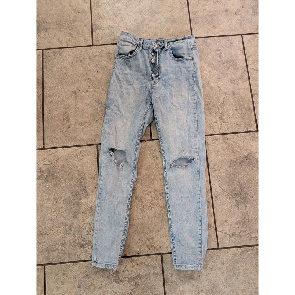 Wild Fable Women's Jeans Size 8 Highest Rise Skinny Button Fly Distressed